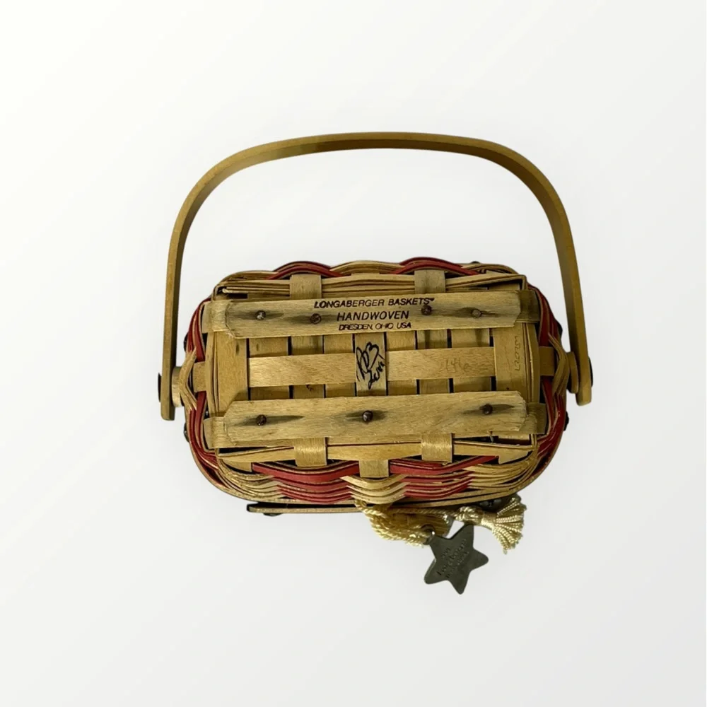 Longaberger Hostess Appreciation Basket 2001 Liner‎ Protector and Tie On